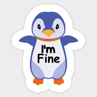 Blue Emperor Penguin Sticker